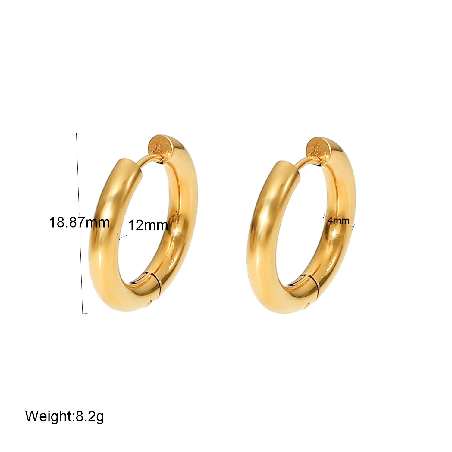 Twist Rope Hoop Earrings – 18K Gold Plated