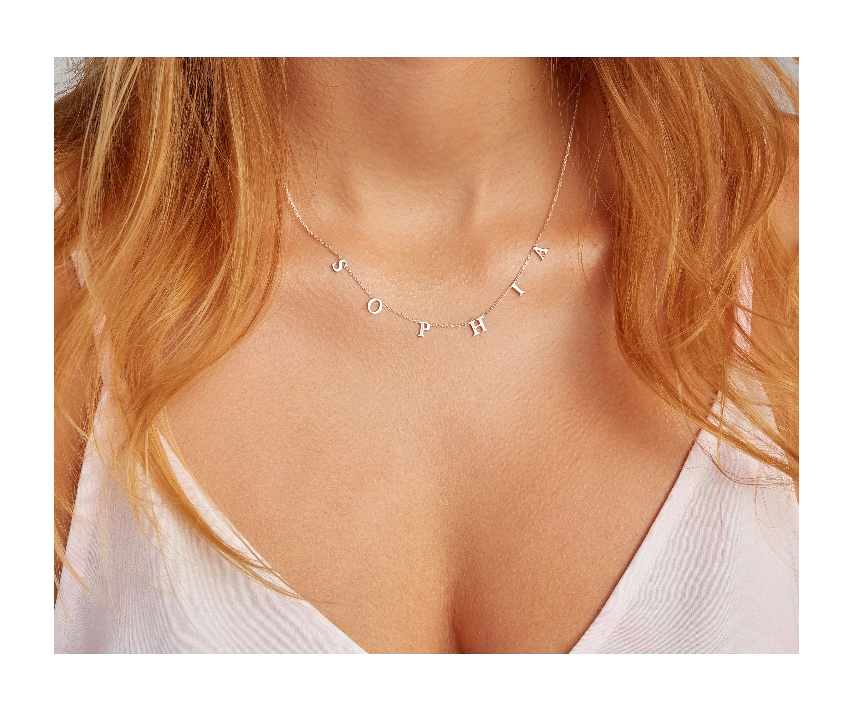 Customized Name&Initial Letter Necklace