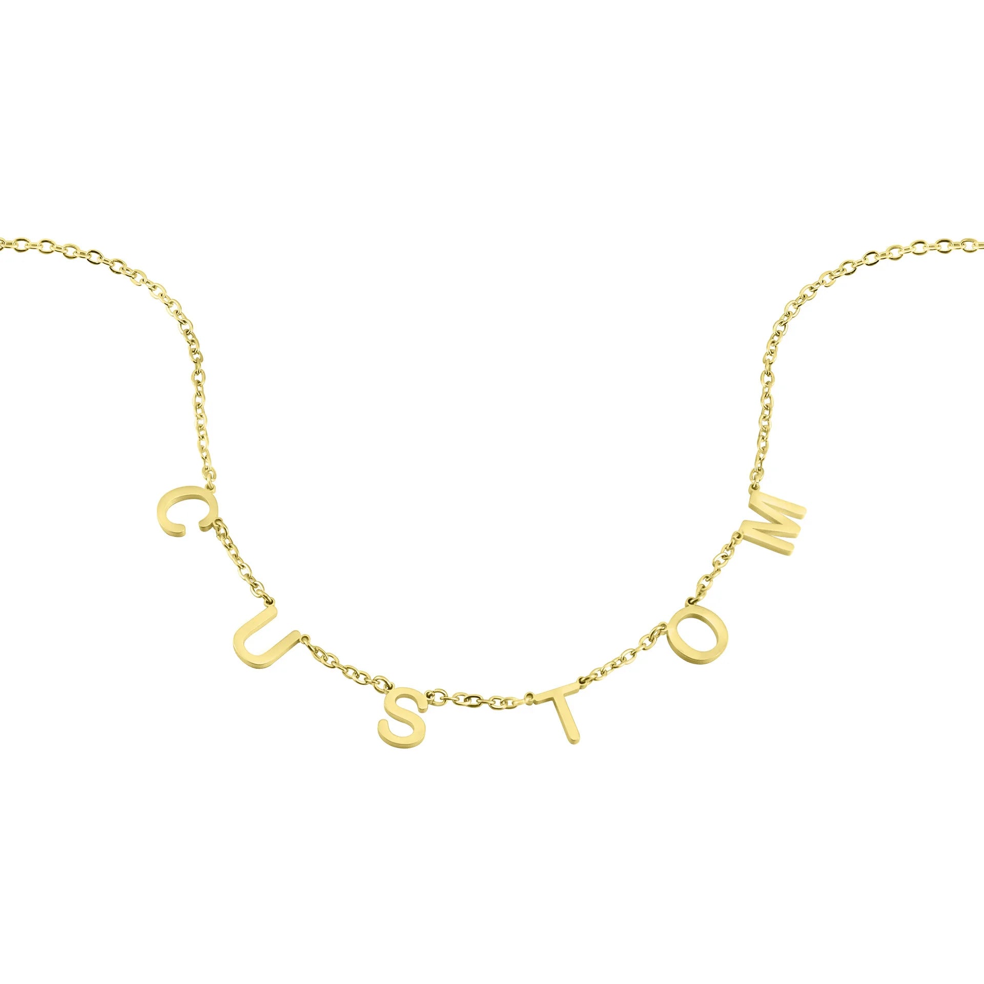 Customized Name&Initial Letter Necklace