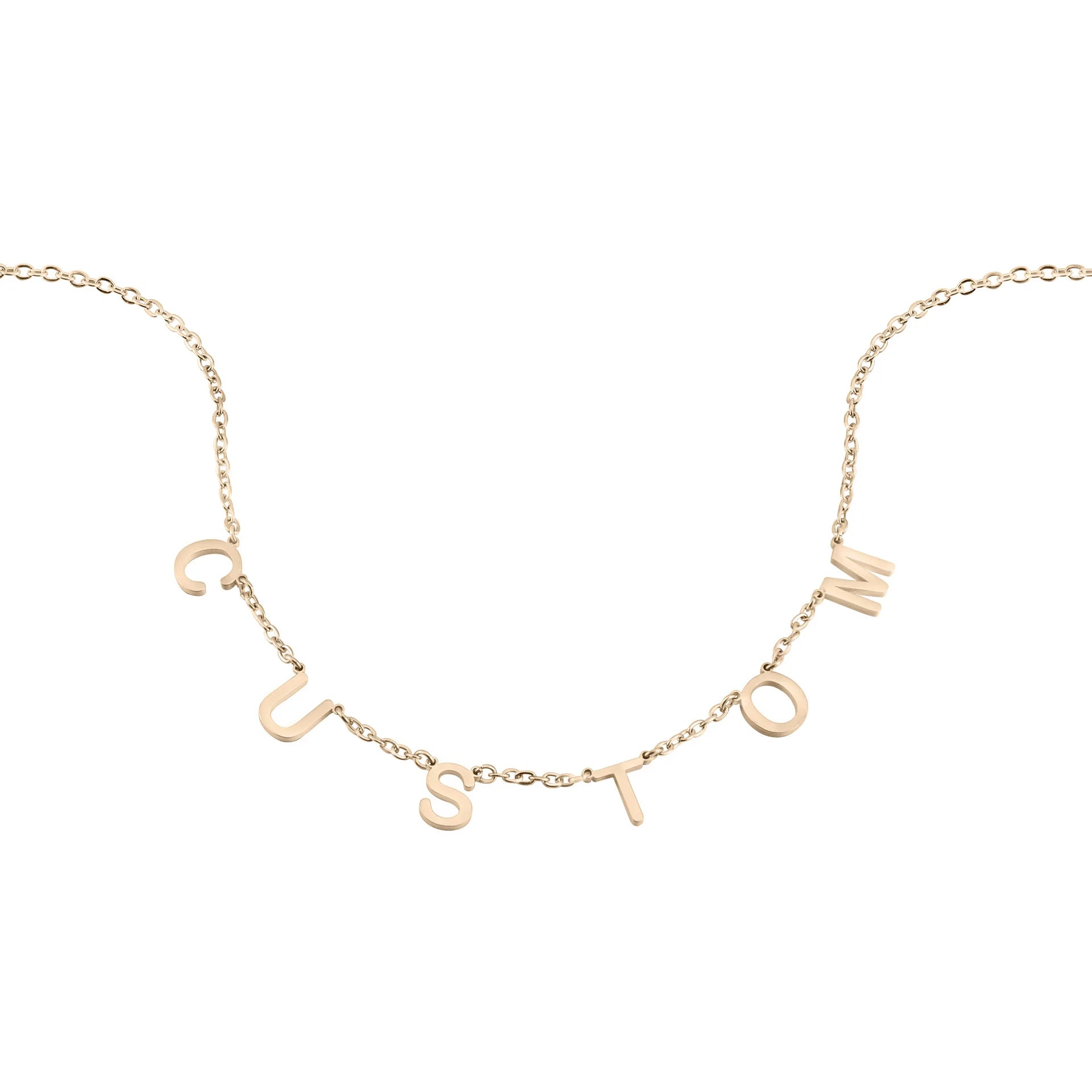 Customized Name&Initial Letter Necklace