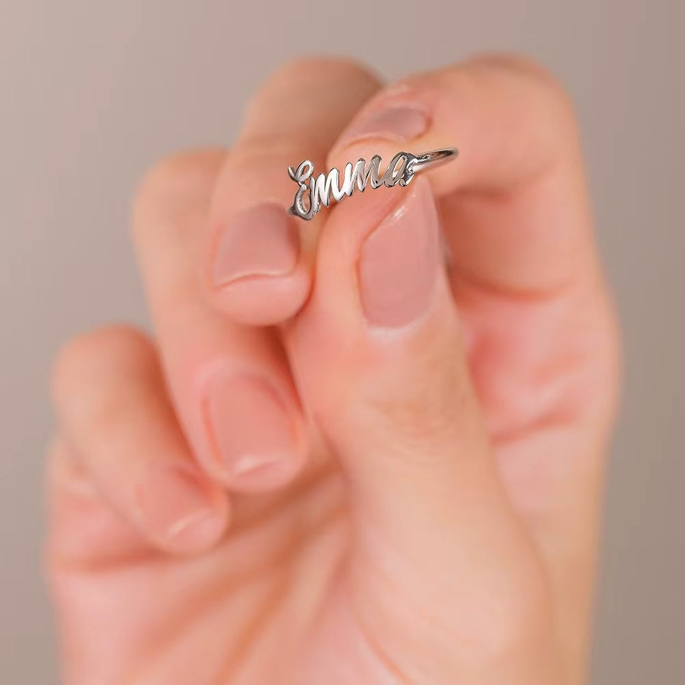 Personalized Name Ring – 18K Gold Plated