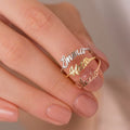 Personalized Name Ring – 18K Gold Plated